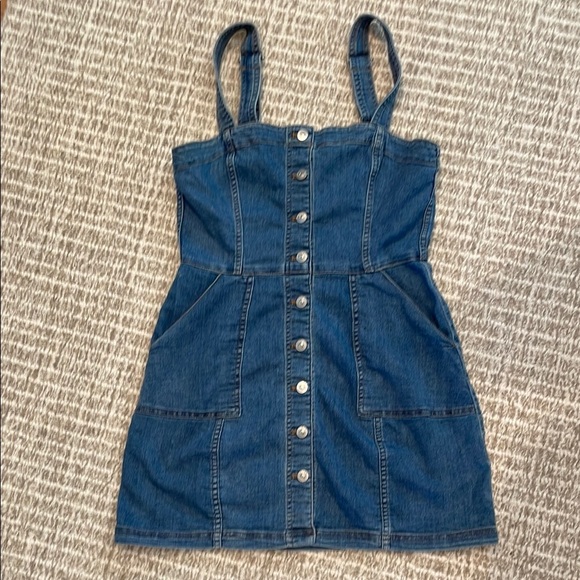Denim Button-Down Dress by DIVIDED - Picture 1 of 5